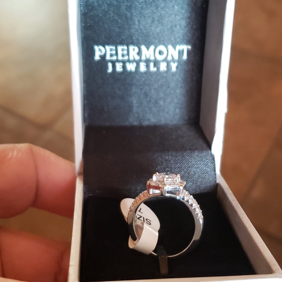 Ring 18kt white gold plated brass size 7 - Picture 8 of 14